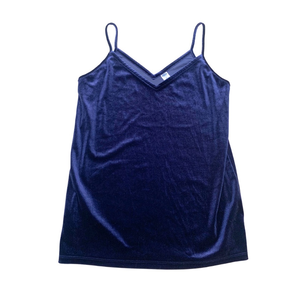 2/$30 Navy Blue Velvet Sleeveless Cami Top Size XS Whimsigoth Grunge Tank